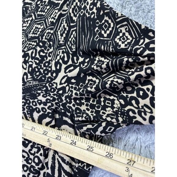 Susan Graver PRINTED LIQUID KNIT TIERED TOP 2X Animal 3/4 Sleeves Shirt - Picture 4 of 8